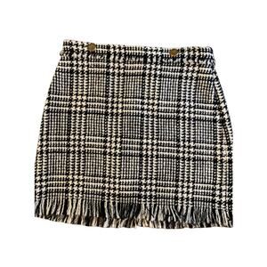 Michelle Mason Revolve Tweed Plaid mini skirt 10